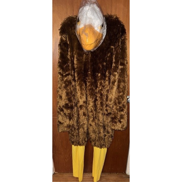Eagle Maniac Mascot Animal Bird Dress Up Adult Costume USA Labor Day July 4th - Picture 11 of 14